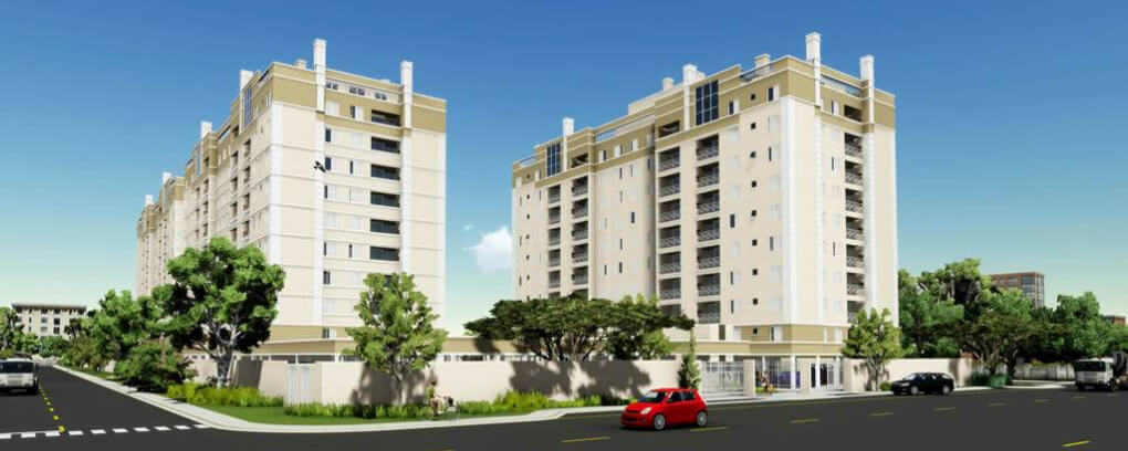 Fachada do Residencial Grand Chateau em Pinhais